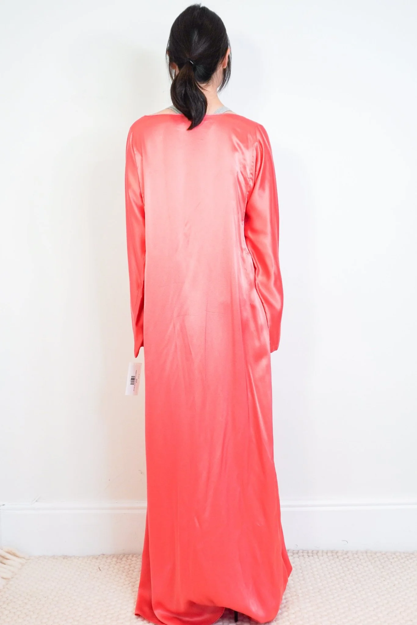BERNEDETTE Pink Silk Maxi Dress RRP £700- OUTLET NO RETURNS - Image 3