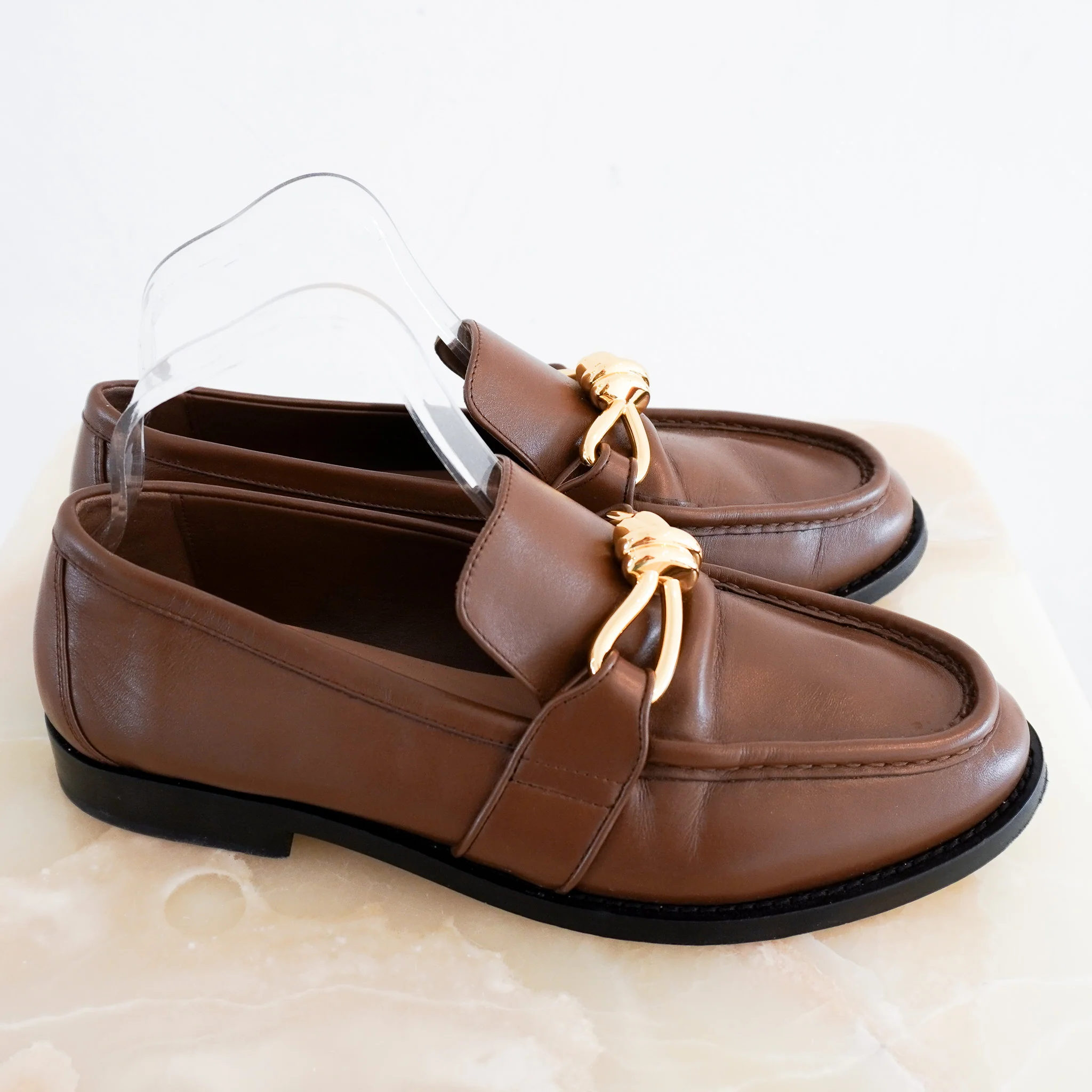 Bottega Veneta Astaire Loafers in Brown RRP £890 | Authentic Preloved - Image 3