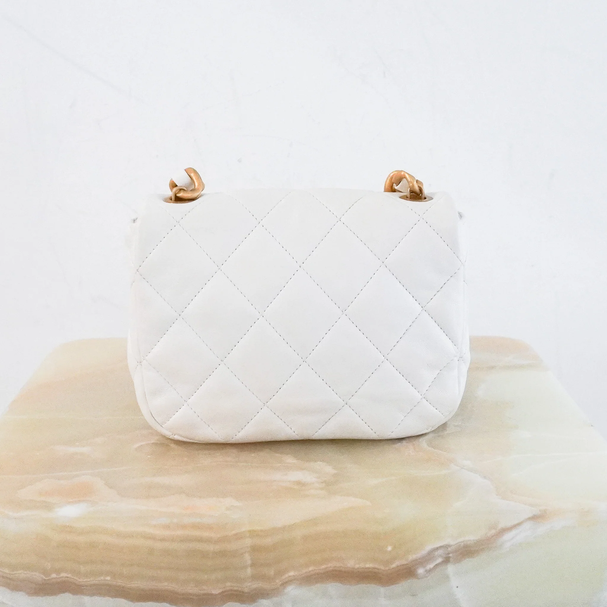 Chanel Mini White Lambskin Flap Bag RRP £4690 | Authentic Preloved - Image 4