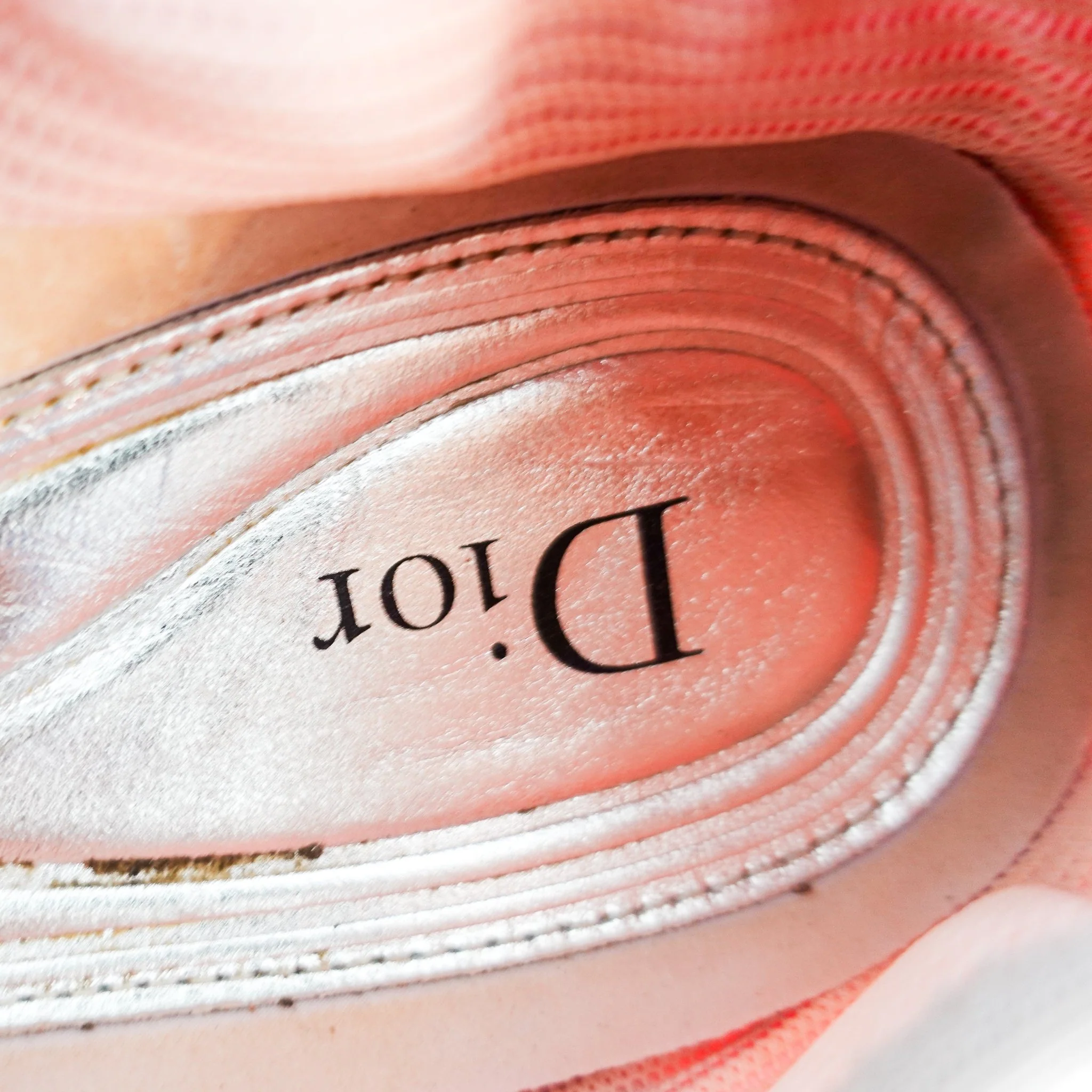 Dior Pink Embellished Swarovski Trainers with Grey Bows RRP £700 | Authentic Preloved - Image 11