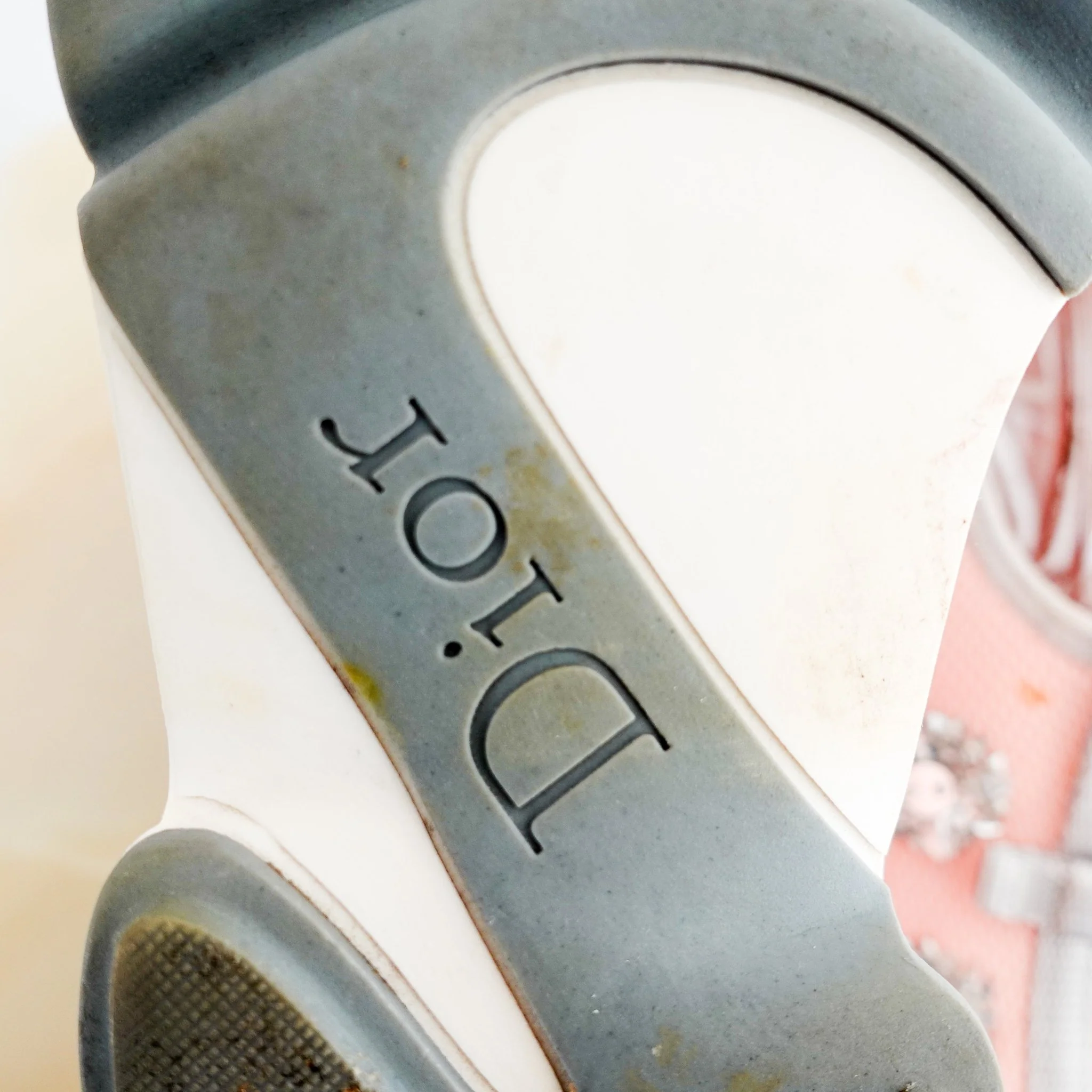 Dior Pink Embellished Swarovski Trainers with Grey Bows RRP £700 | Authentic Preloved - Image 6