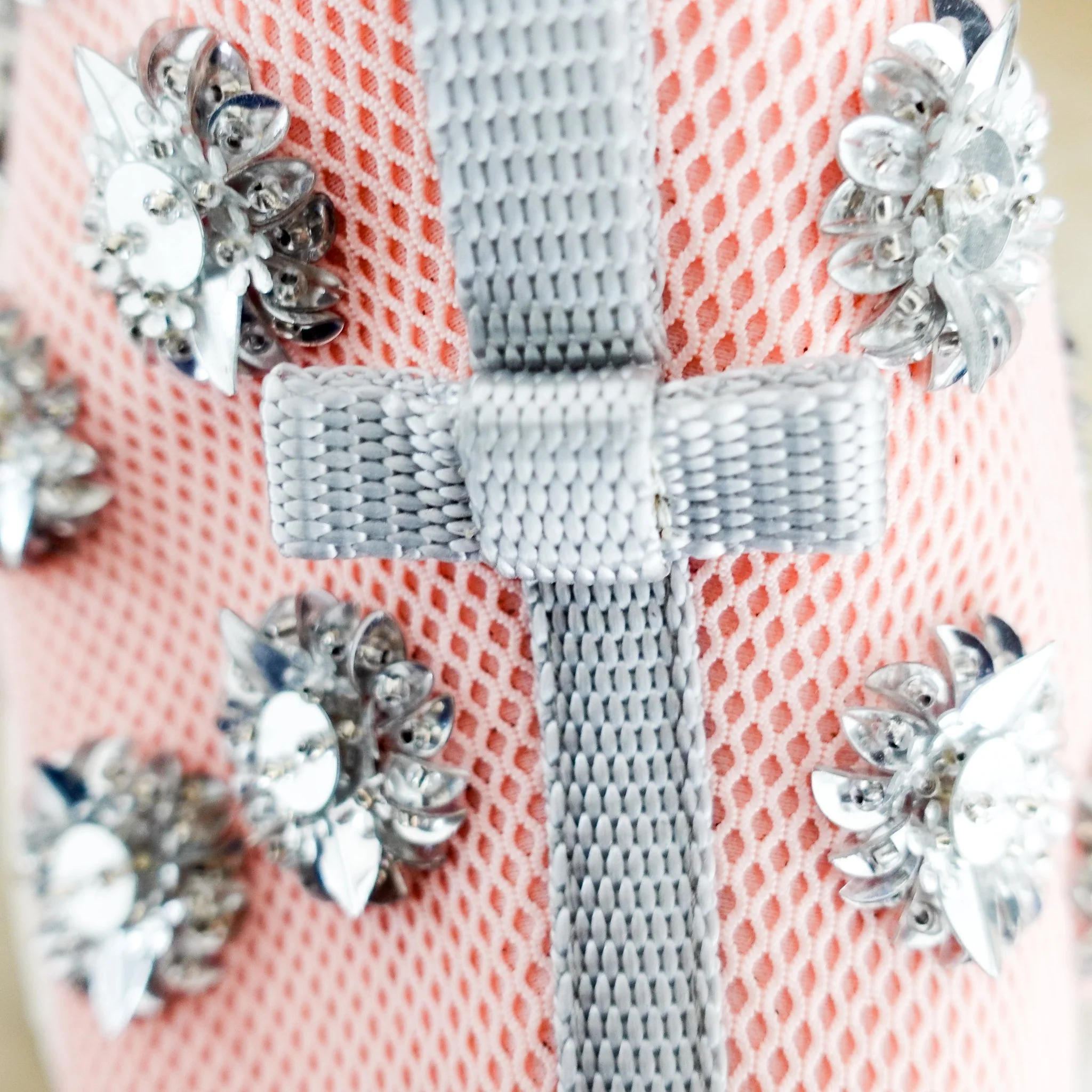 Dior Pink Embellished Swarovski Trainers with Grey Bows RRP £700 | Authentic Preloved - Image 8