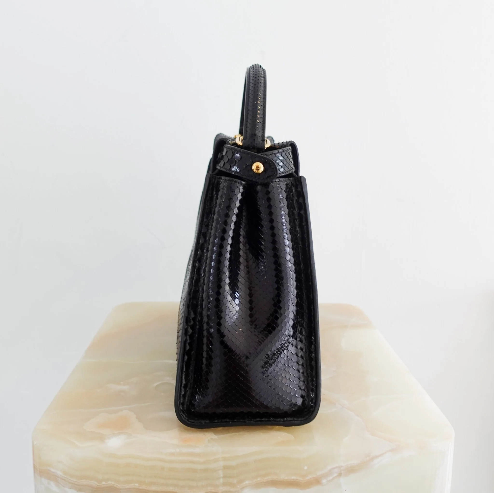 Fendi Black Python Medium Peekaboo bag RRP £5000 | Authentic Preloved - Image 3