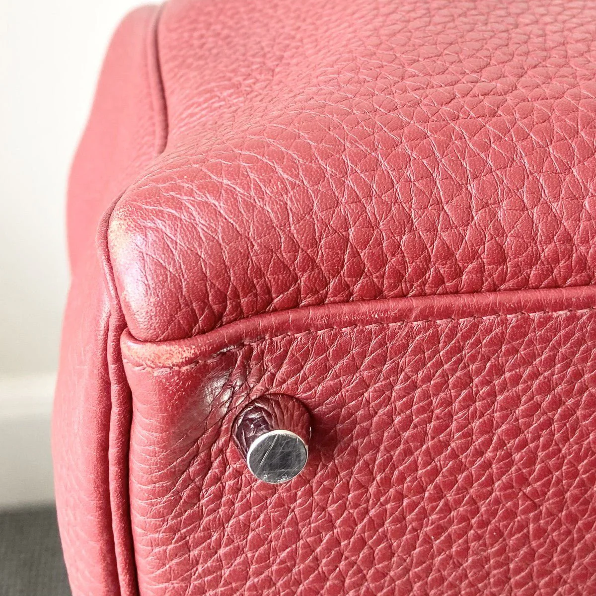 Hermès Kelly 40cm – Rouge Clémence Leather with Palladium Hardware | Authentic Preloved - Image 11