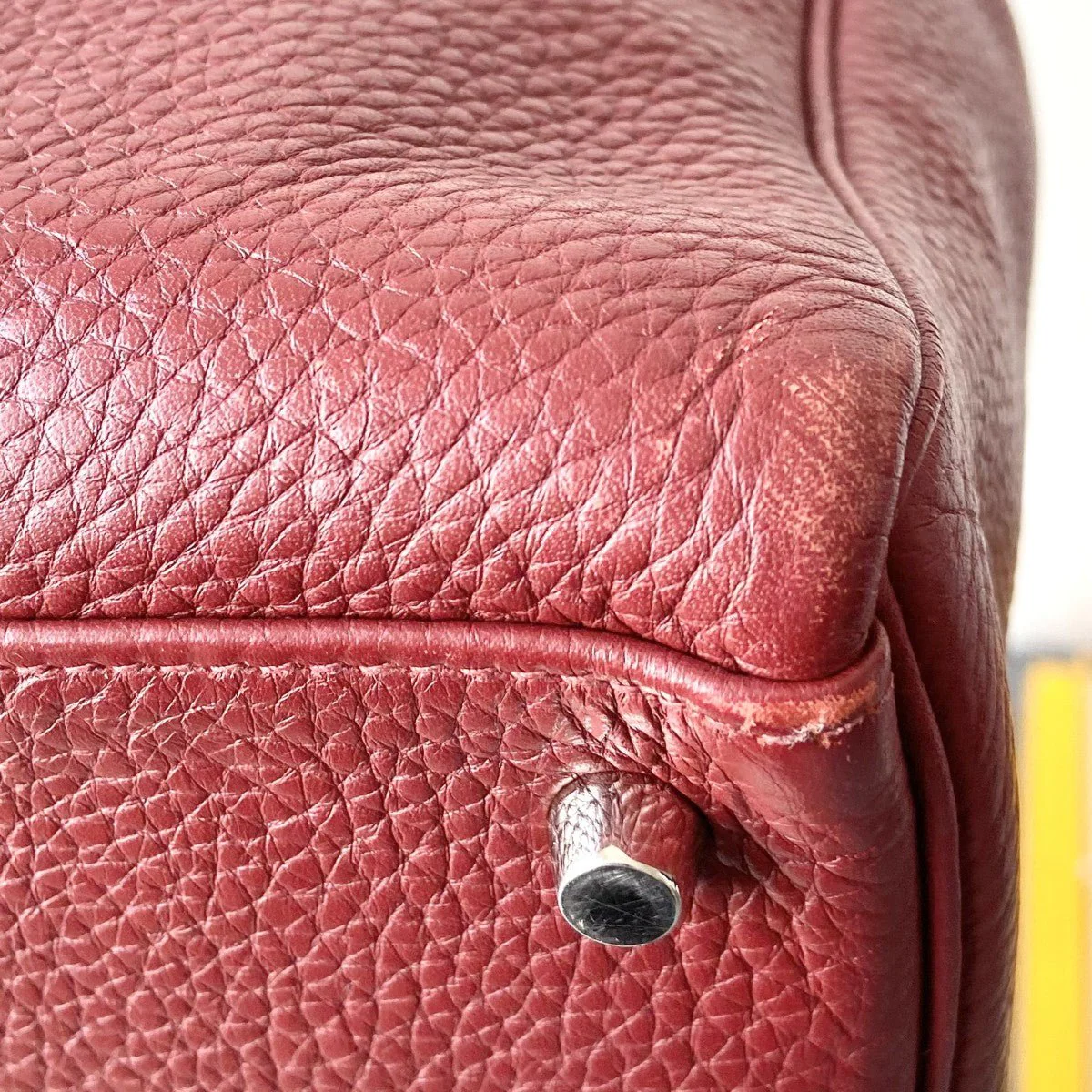 Hermès Kelly 40cm – Rouge Clémence Leather with Palladium Hardware | Authentic Preloved - Image 12