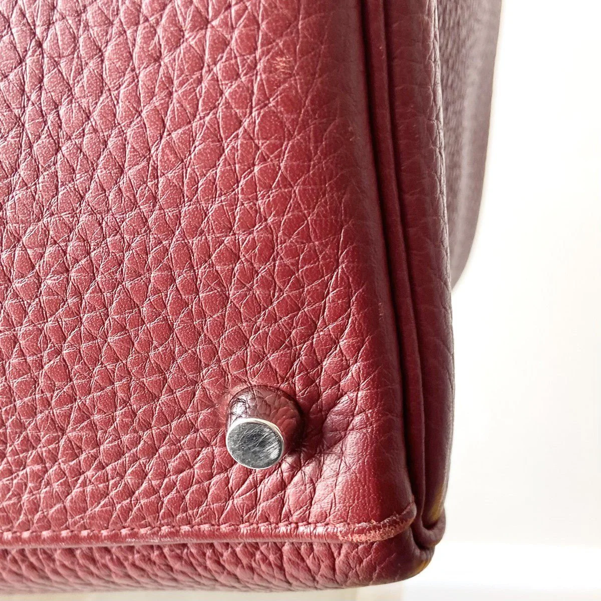 Hermès Kelly 40cm – Rouge Clémence Leather with Palladium Hardware | Authentic Preloved - Image 13