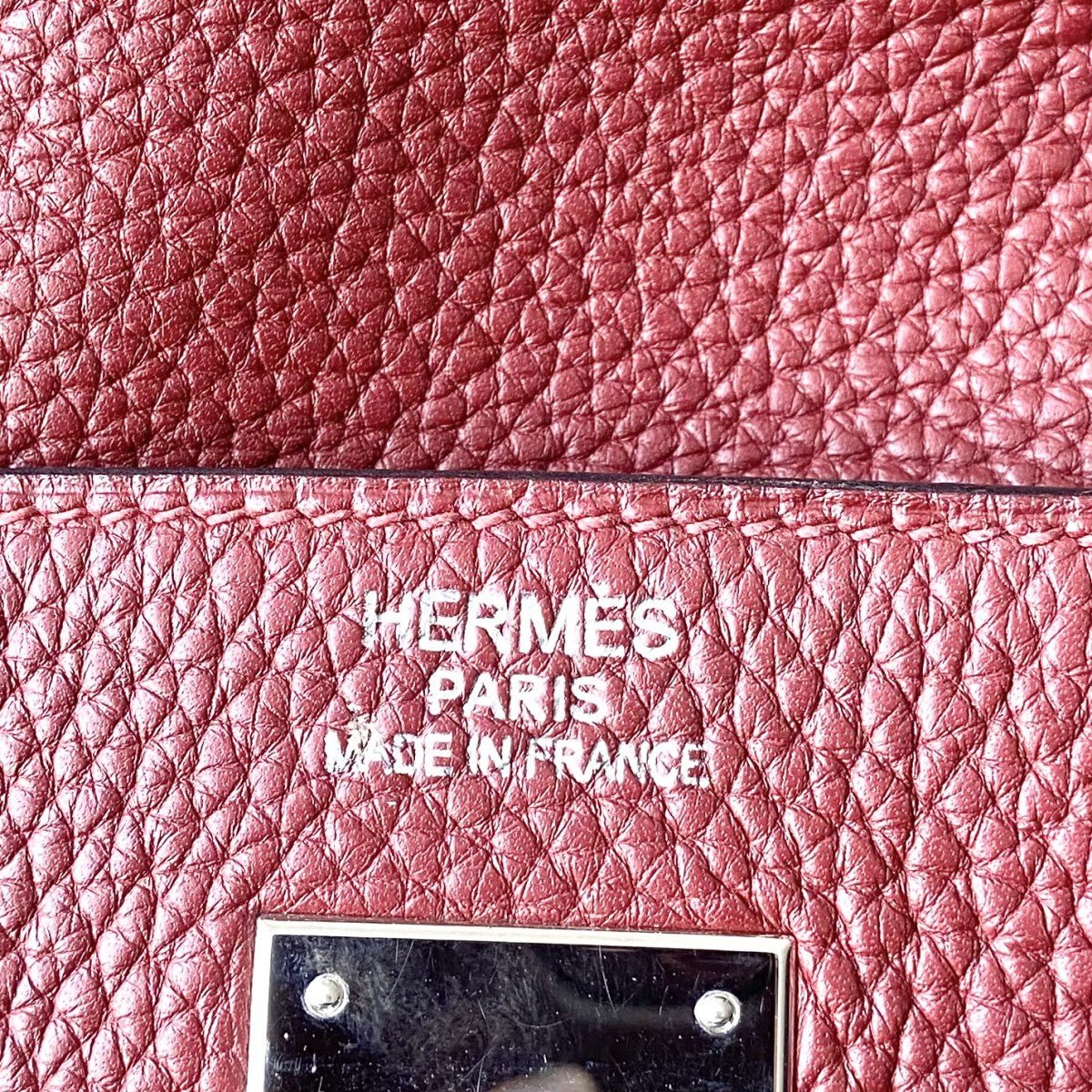 Hermès Kelly 40cm – Rouge Clémence Leather with Palladium Hardware | Authentic Preloved - Image 18