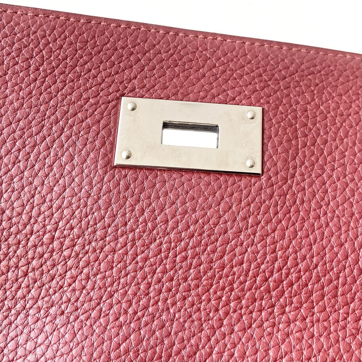 Hermès Kelly 40cm – Rouge Clémence Leather with Palladium Hardware | Authentic Preloved - Image 19