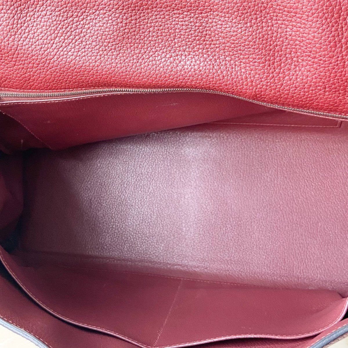 Hermès Kelly 40cm – Rouge Clémence Leather with Palladium Hardware | Authentic Preloved - Image 21