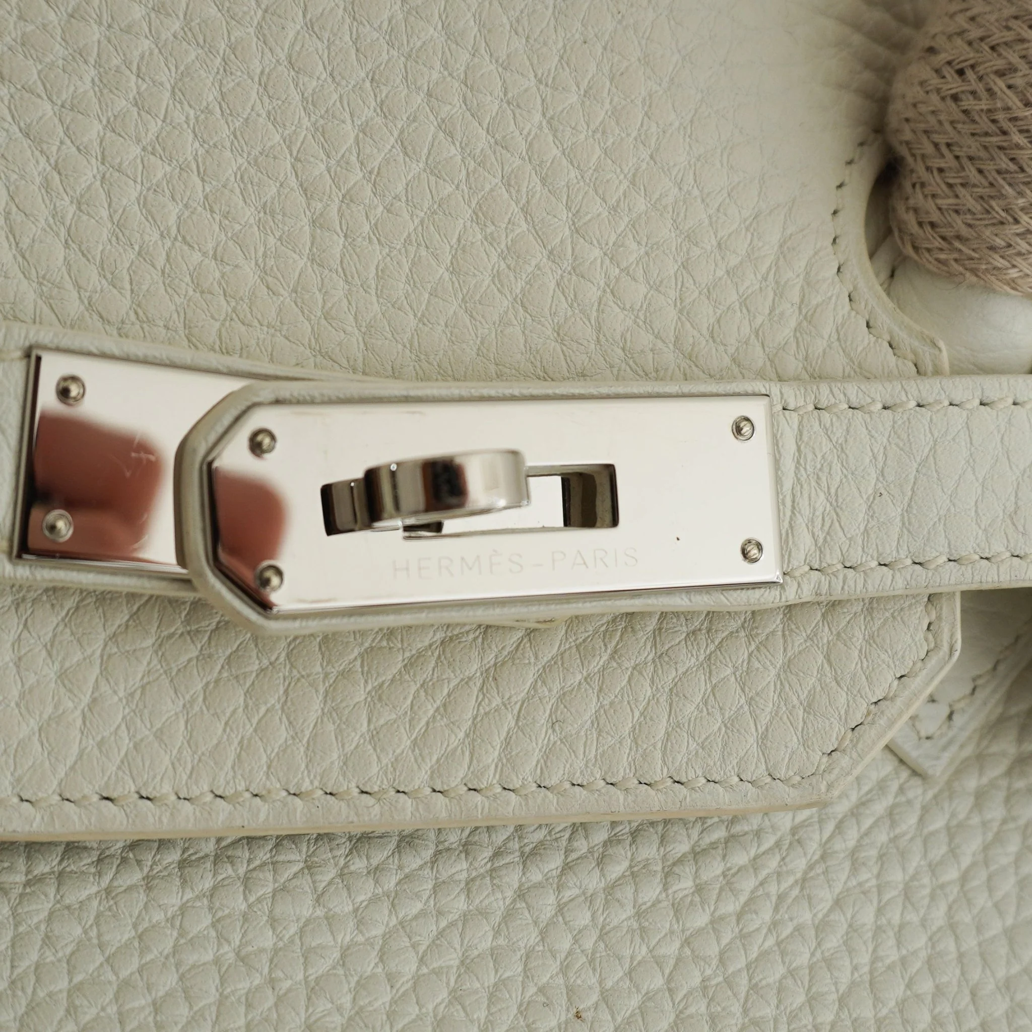 Hermès White Birkin 35 Togo Leather Palladium Hardware | Authentic Preloved - Image 13