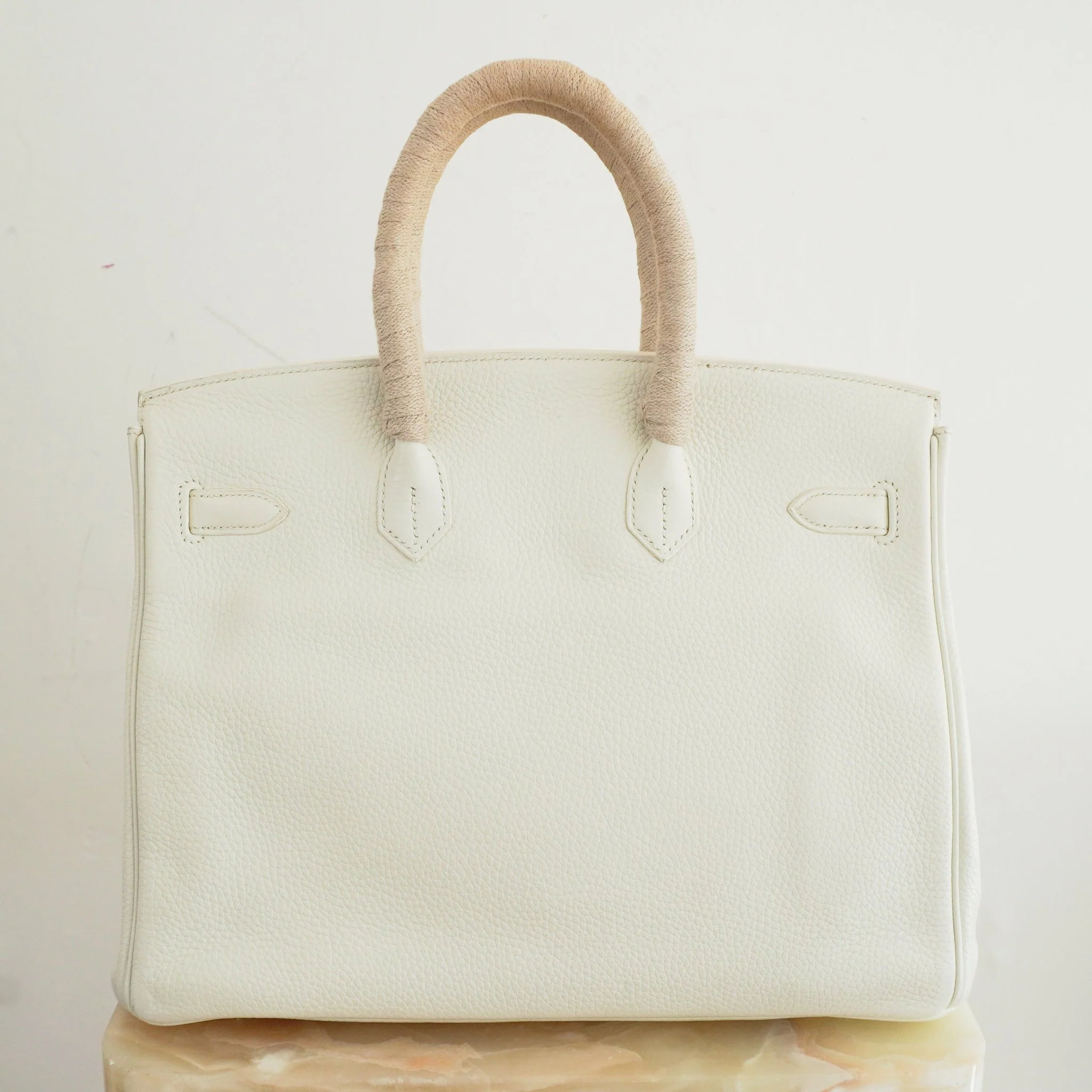 Hermès White Birkin 35 Togo Leather Palladium Hardware | Authentic Preloved - Image 7