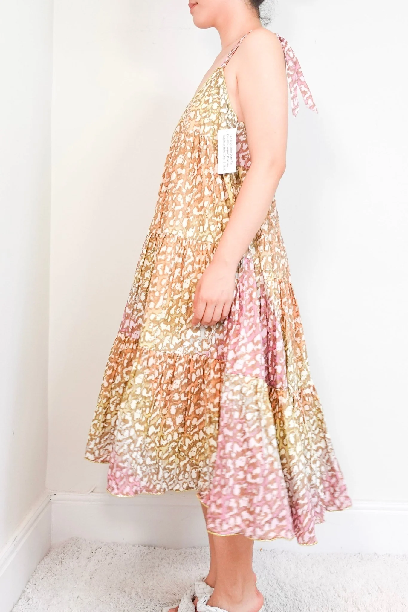 Juliet Dunn Tie Dye 70s Leopard print Midi Sundress RRP £250 | Authentic Preloved-OUTLET NO RETURNS - Image 3