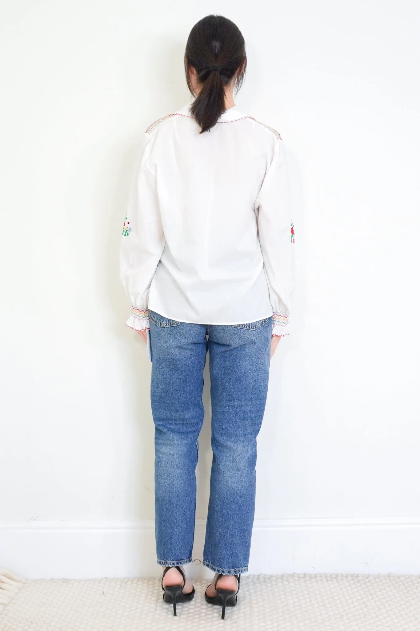 Muzungu sisters White embroidered blouse RRP £380 | Authentic Preloved - Image 3