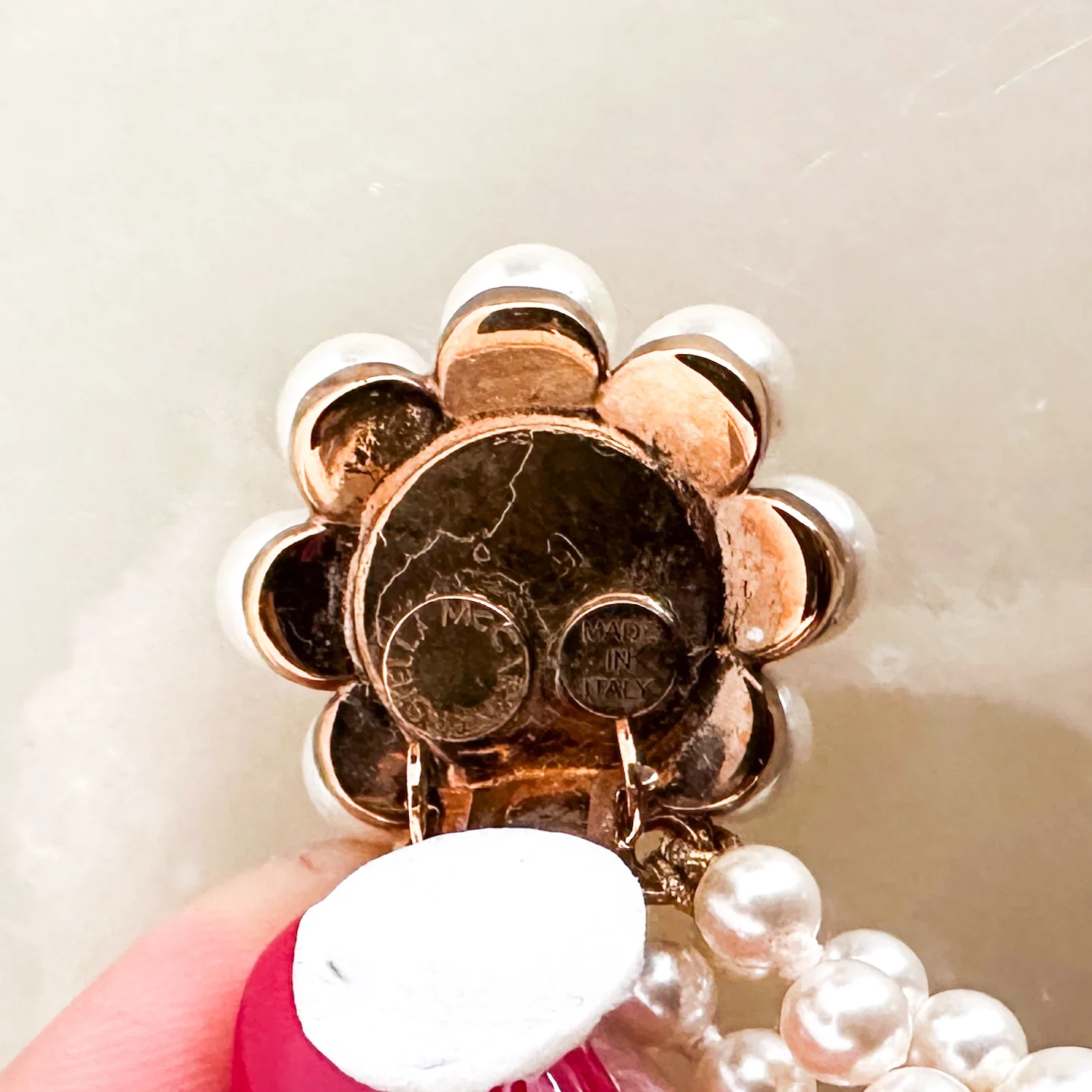 Stella McCartney Pearl Clip On Dangling Earrings RRP £225 | Authentic Preloved FINAL SALE - Image 4